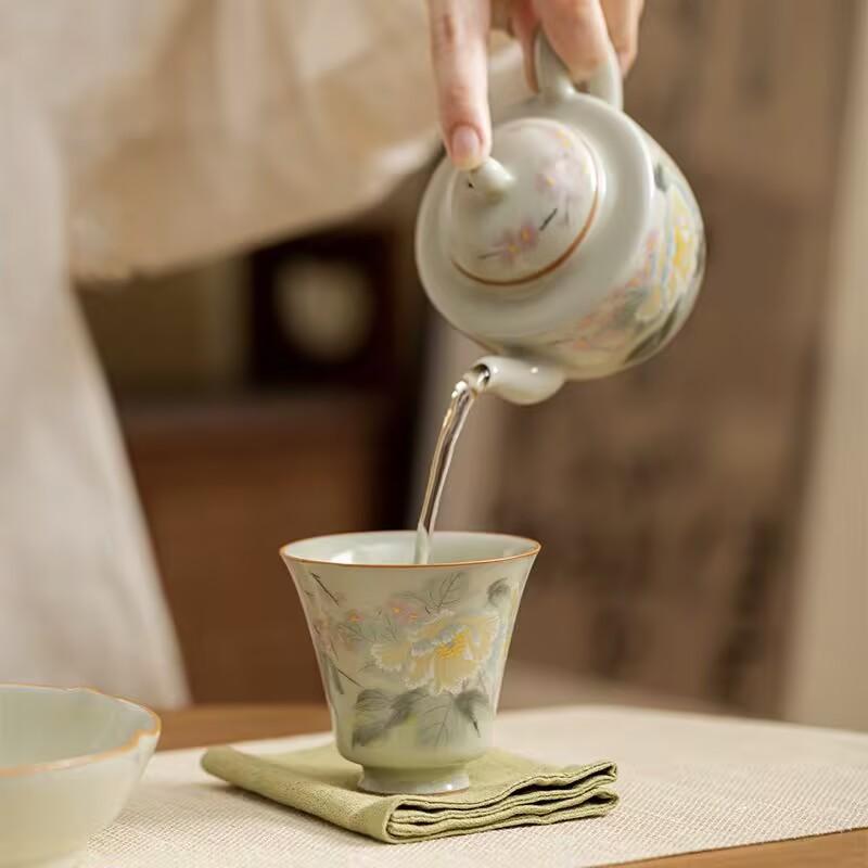 Secret Huang Ru Kiln Retro Chinese Open Fragrance Cup Small Single Cup Household Kung Fu Tea Set Master Cup Tea Cup Tea Cup