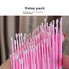 UPLUS Nano Cotton Swabs, Makeup Use, Thin and Small, 200 Pieces, Purple + Pink