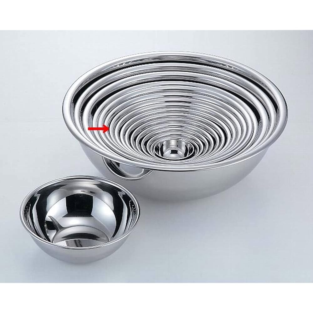 Nagao Tsubame-Sanjo Bowl, Outer Diameter 355cm, 18-8 Stainless Steel, Made in Japan