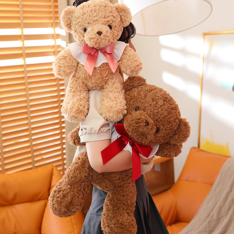 35/45/55cm Cute Teddy Bear Plush Toy Cartoon Stuffed Animals Bears with Bow Plushies Doll Kawaii Soft Kids Toys Girls Room Decor