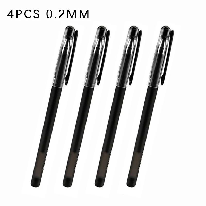 4 Pcs/lot 0.15mm 0.2mm 0.35mm Gel Pen Kawaii Simple Neutral Pen For Kids Gifts School Office Writing Supplies Student Stationery
