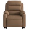 Recliner Chair with Lift Assistance Electric Brown Fabric