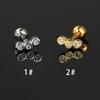 Long Strip Earrings for Women Piercing Daith Rook Zircon Geometric Silver Color Ear Accessories Screw Stud Helix Jewelry Gifts