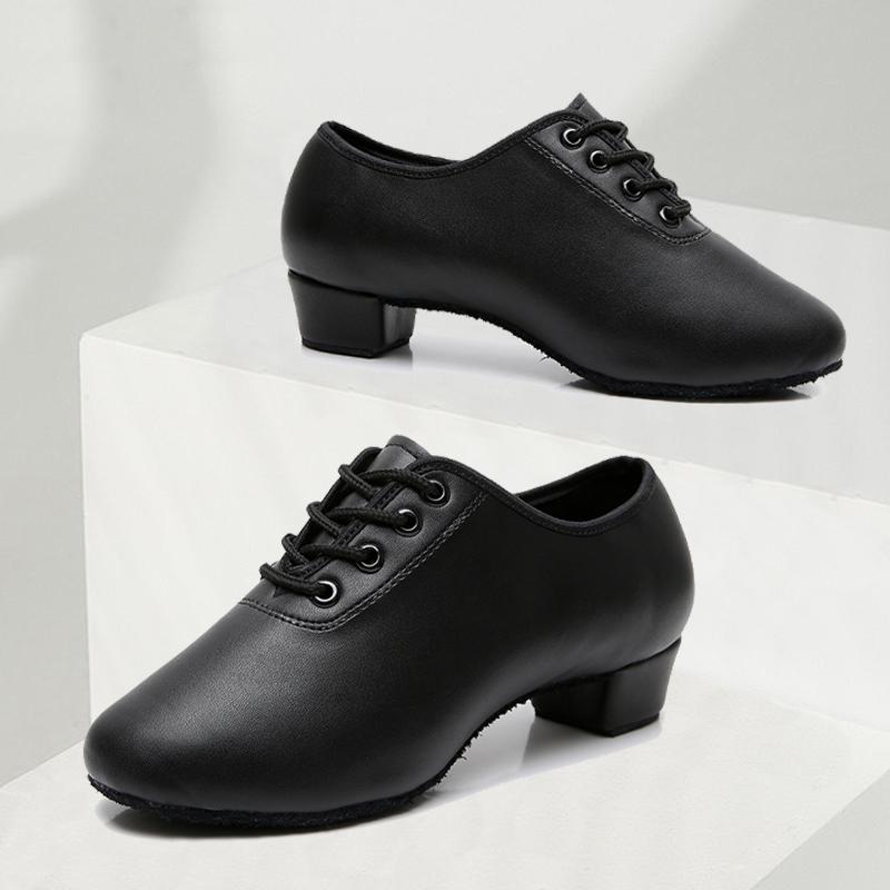 Leder-Tanzschuhe für Jungen und Herren, Performance-Wettbewerb, internationaler Standard, lateinamerikanischer Tango, Walzer, Tanzschuhe, Absatzhöhe: 3,5 cm