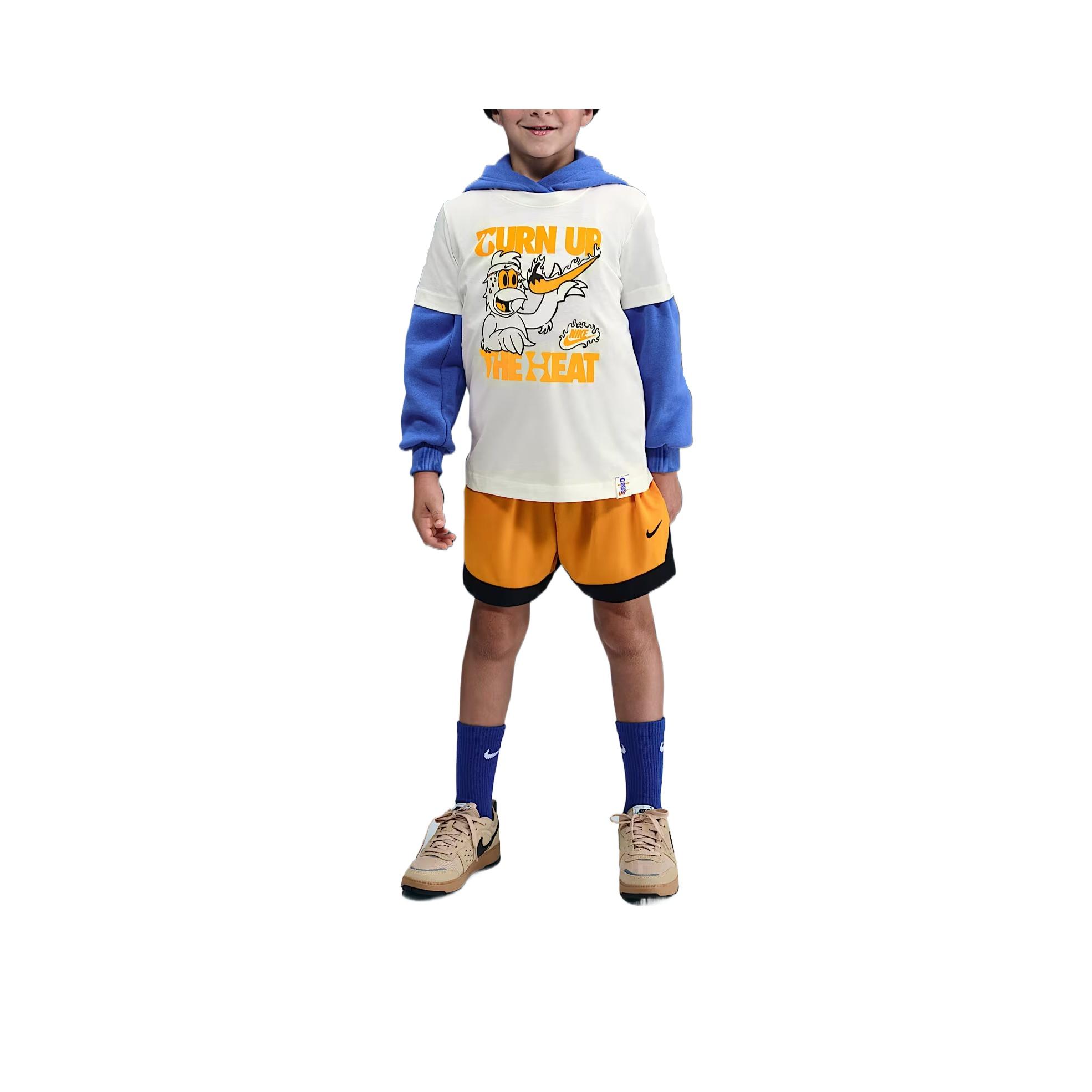 Nike Comfortable Fashion Trendy Simple Short Sleeve T-Shirt Kids Tops HV5202-133 L