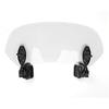Motorcycle Windscreen Deflector, Adjustable Clip-On Transparent ABS Windshield Spoiler with Tool-Free Installation for Reduced Wind Noise & Enhanced