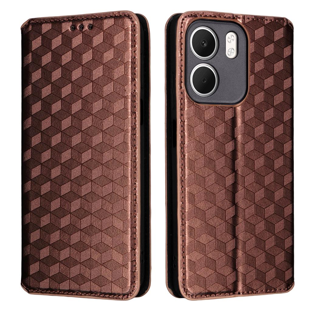 For Oppo A5x 5G/4G Case Wallet Rhombus Imprinted Leather Phone Cover