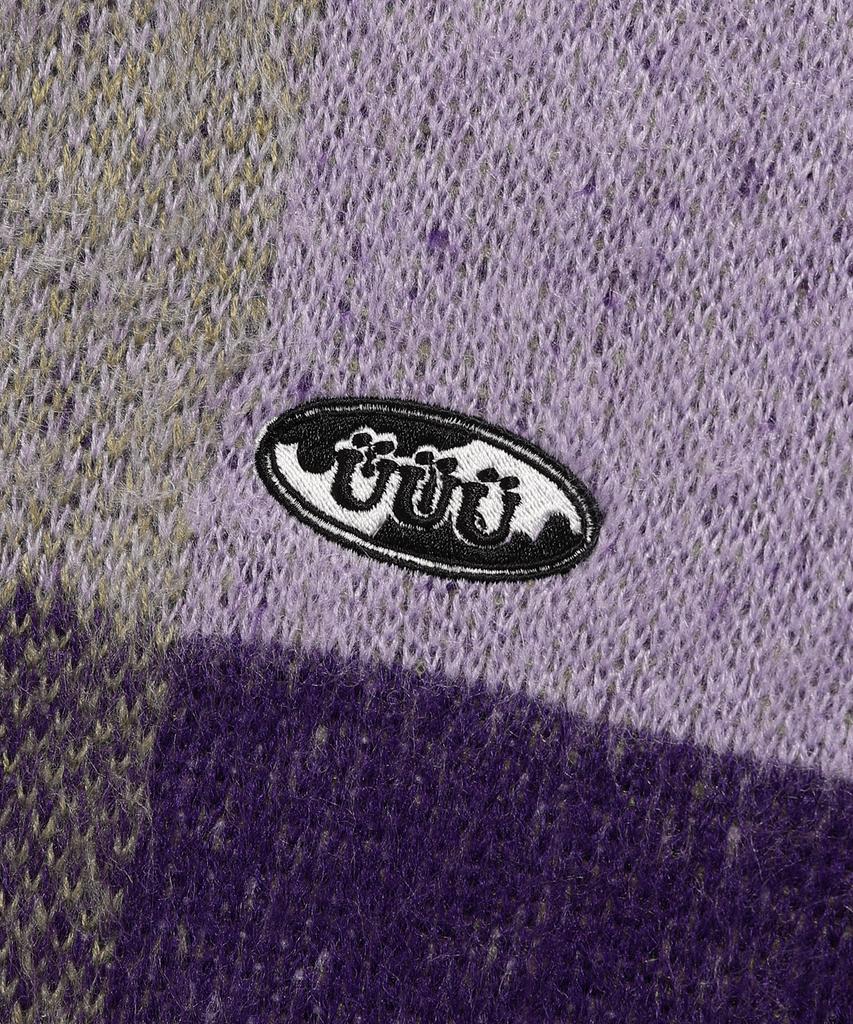 ISTKUNST Uuu Oval Logo Coloring Knit Vest_Purple(Ik2Cfmk680A)