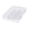 Transparente Aufbewahrungsbox mit 24 Fächern, Kunststoff, für Stickgarn, Spulen, Perlen-Organizer