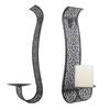 Wall Mounted Metal Candle Holder S Shaped Hollow Wrought Iron Candle Stand For Home Festival Party Candlelight Dinner