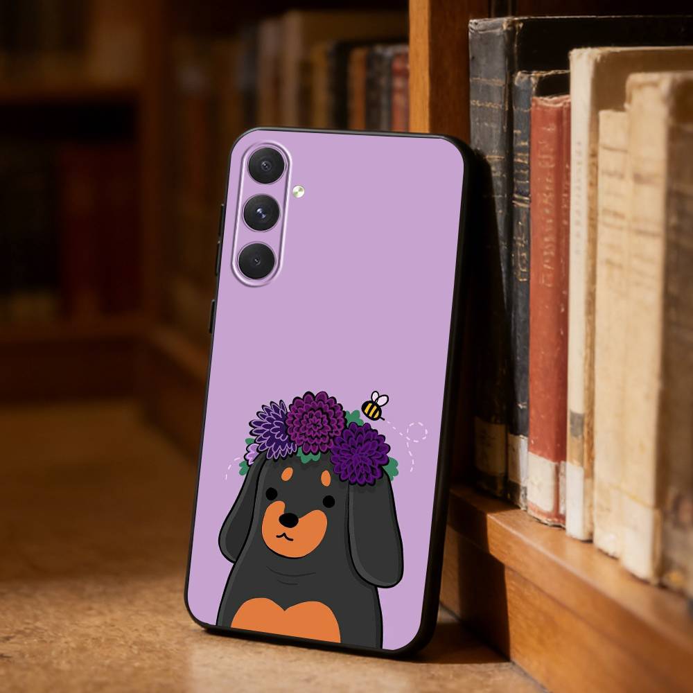 Dachshund Cartoon  Phone Case For Samsung S26,S25,S24,S23,S22,S21,Plus,Fe,Lite,Others Black Cover