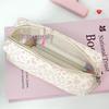 Floral Fresh Pencil Case, INS Style, High Aesthetic Value, Large Capacity, Girlish Design, Single-Layer Stationery Storage Bag for Students.