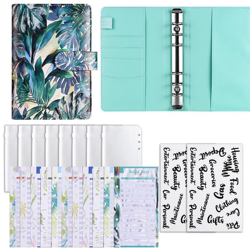 A6 Leaf Macaron Diary: Creative PU Binder for Event Planning and Business