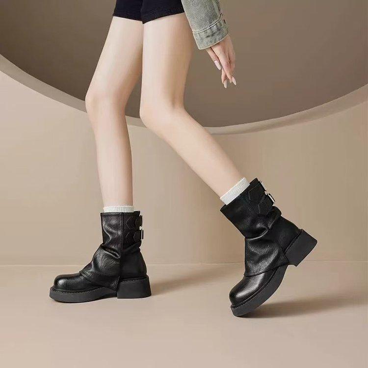 Best-selling Shoes: Thick-soled Retro Ankle Boots, New Women's Trouser Boots