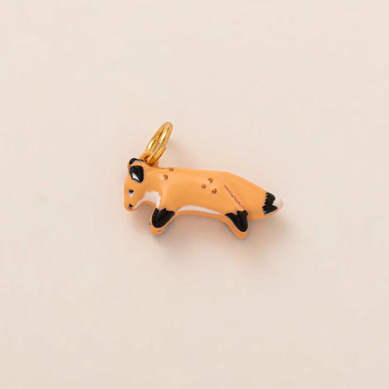 Simple Style Cute Small Animal Series Pendant Fox Stainless Steel Accessories