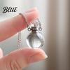 Transparent Scent Bottle Perfume Vial Pendant Necklace Aroma Essential Oil