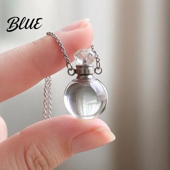 Transparent Scent Bottle Perfume Vial Pendant Necklace Aroma Essential Oil
