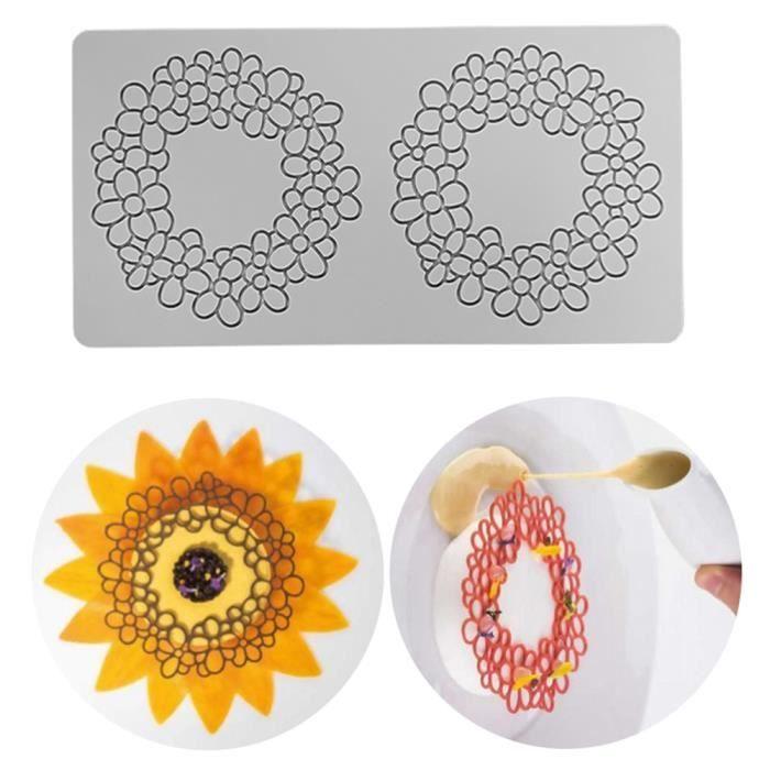 Moule de décoration - molecule - silicone - antiadhésif - réutilisable - compatible lave-vaisselle