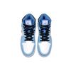 Jordan Air Jordan 1 University Blue Leather Abrasion Resistant Mid top Vintage Basketball Shoes Unisex Blue Black FZ2142-114(Team1291-)