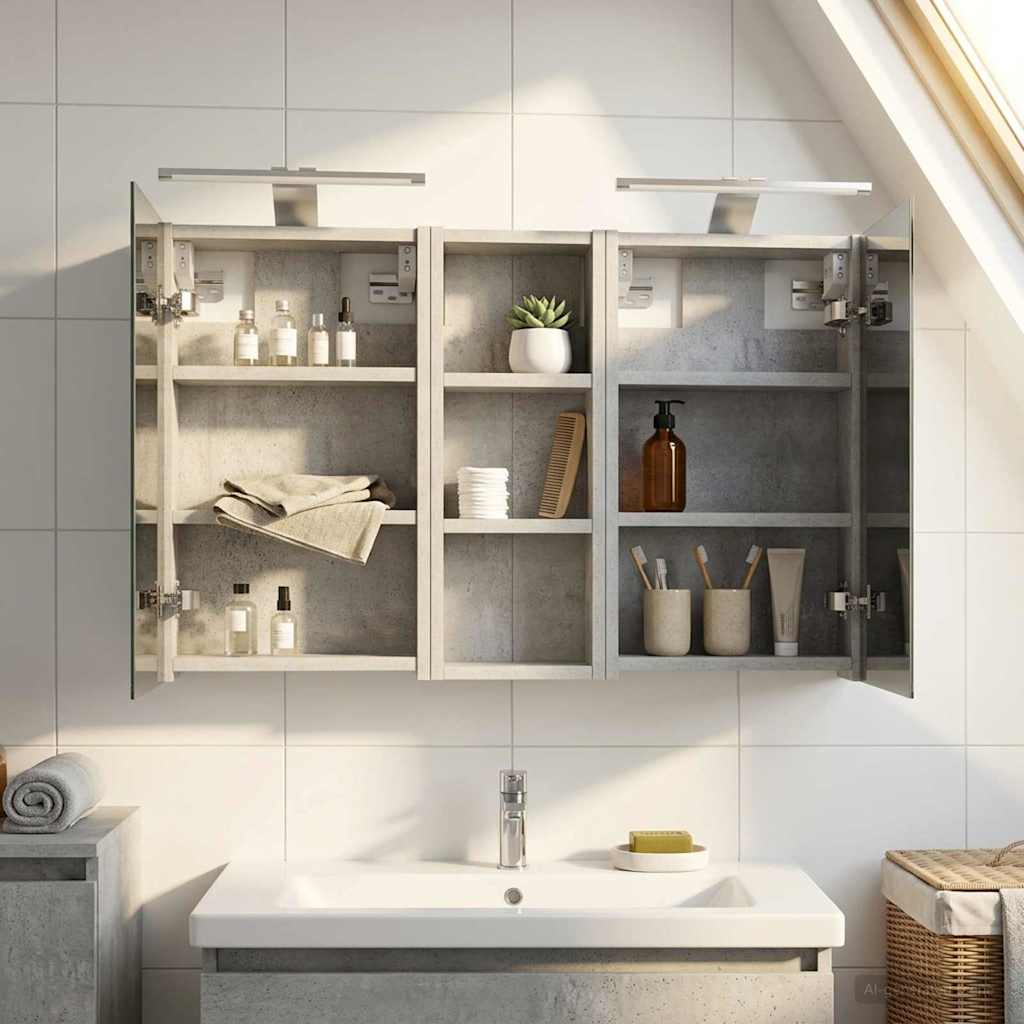 Bathroom Cabinet Set 3 Pcs 80 X 10.5 X 50 Cm Particleboard