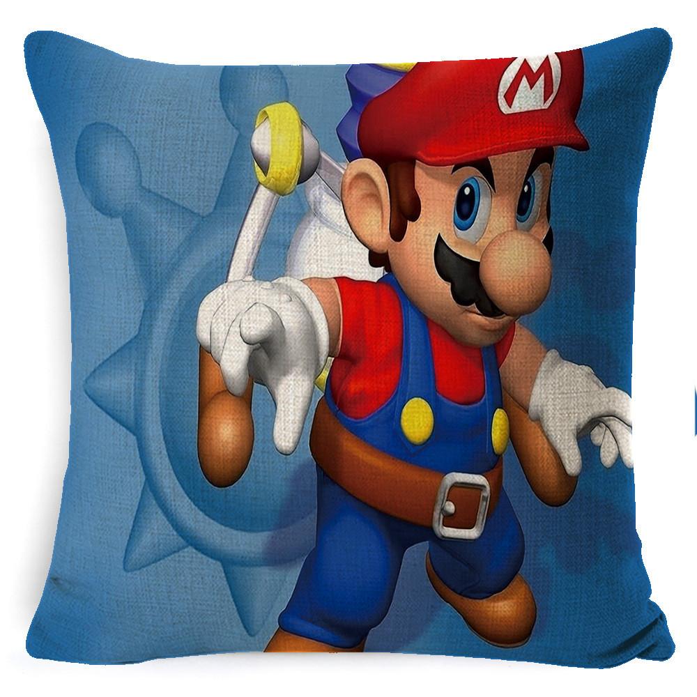 Super Bros Mario Pillow Cover Car Home Living Room Sofa Bedroom Cover Cushion