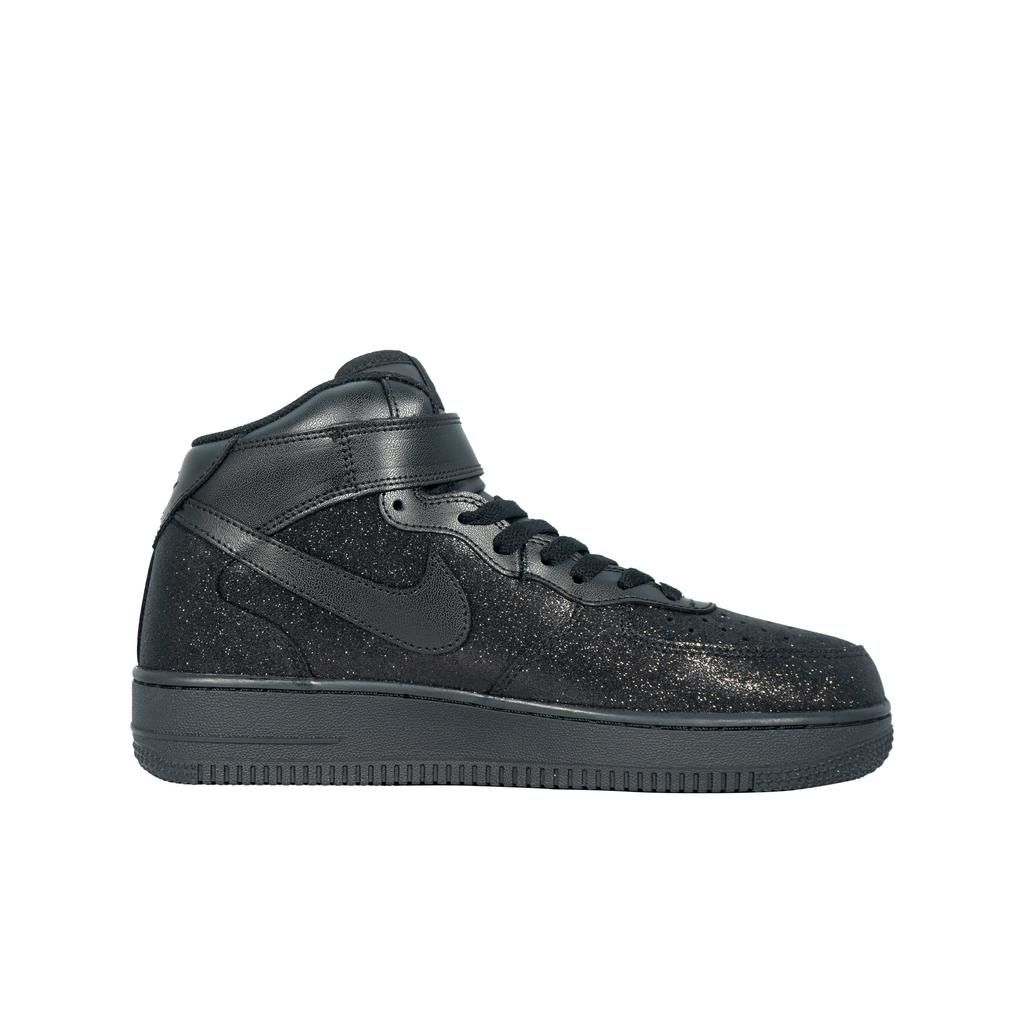 Nike Air Force 1 Abrasion Resistant Mid Top Skateboard Shoes Unisex Black CW2289-001(Team133-mid)