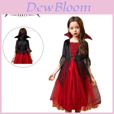 Exquisite Wicked Vampire Cosplay Costume Red Tulle Fancy Dress For Girls