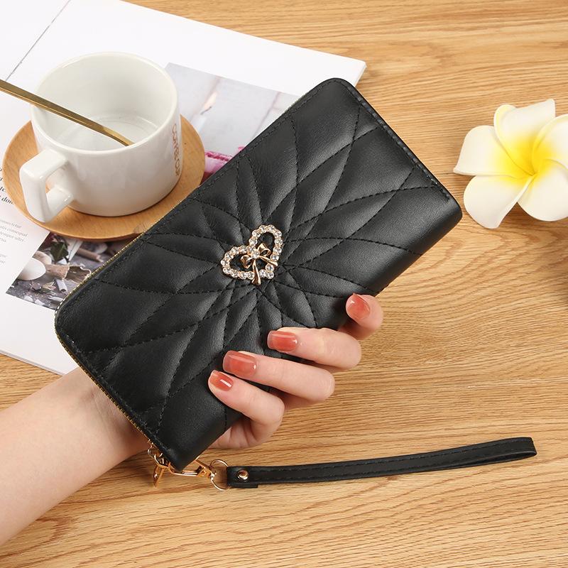 Women's Long Single Zipper Wallet Simple Popular Change Bag Multi Slot Card Holder for Women
