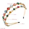Women's Hair Band Double Layer Metal Hairhoop Pearl Inlaid Rhinestone Super Flash Headwear