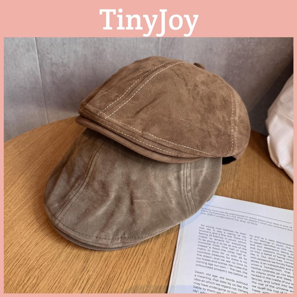 Color Classic Solid Retro Newsboy Cap Faux Suede Material Fall Women Winter