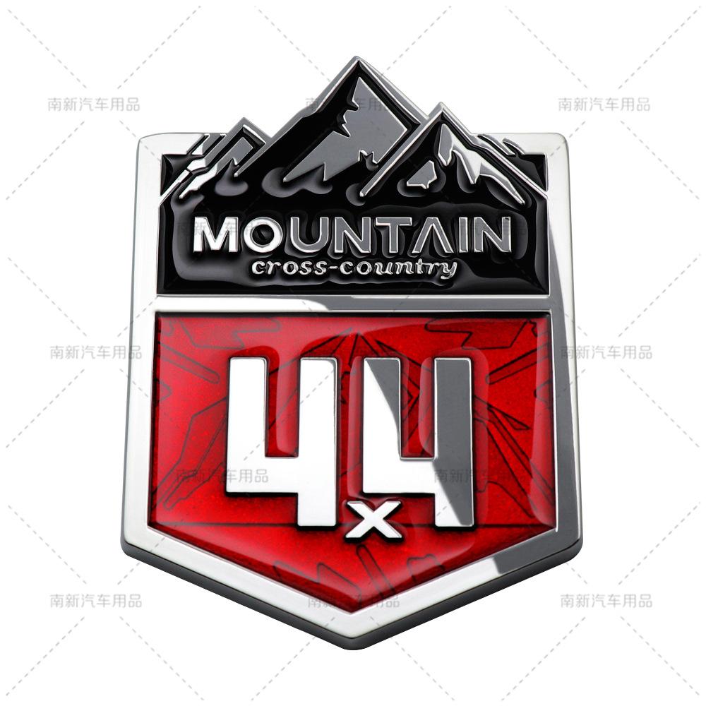 Kovový odznak 4X4 Mountain Cross Country Znak Nálepka na mřížku Auto Samolepky pro Compass Grand Cherokee Wrangler Auto Styling
