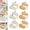 Fruit Basket Appetizer Platter 2 Tier Elegant Countertop Organizer Bowl Tiered Serving Tray
