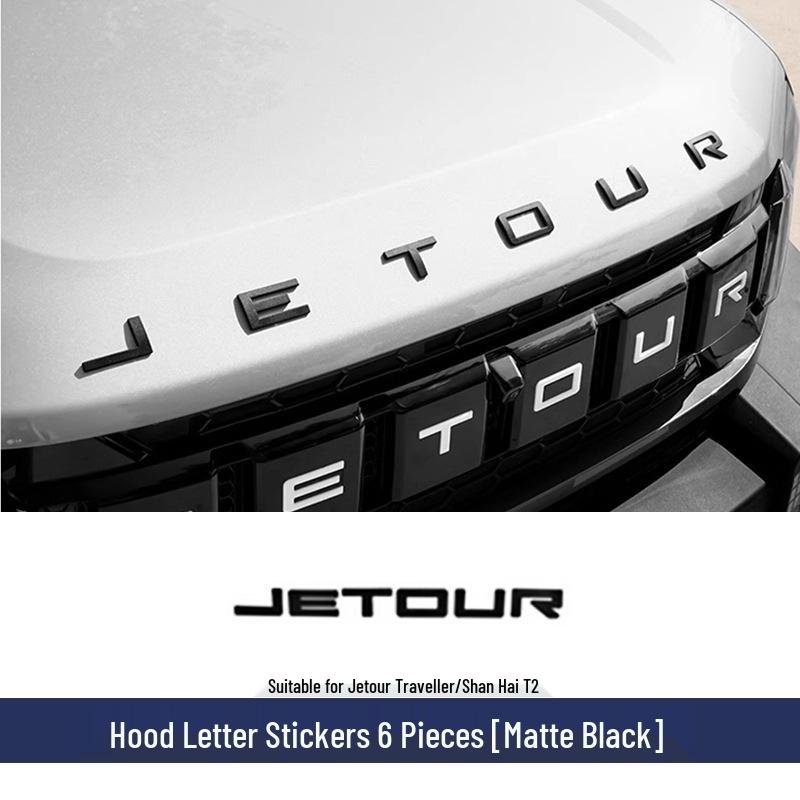 Jetour Traveler ShanHai T2 Hood & Rear Tire Emblem Sticker Accessories
