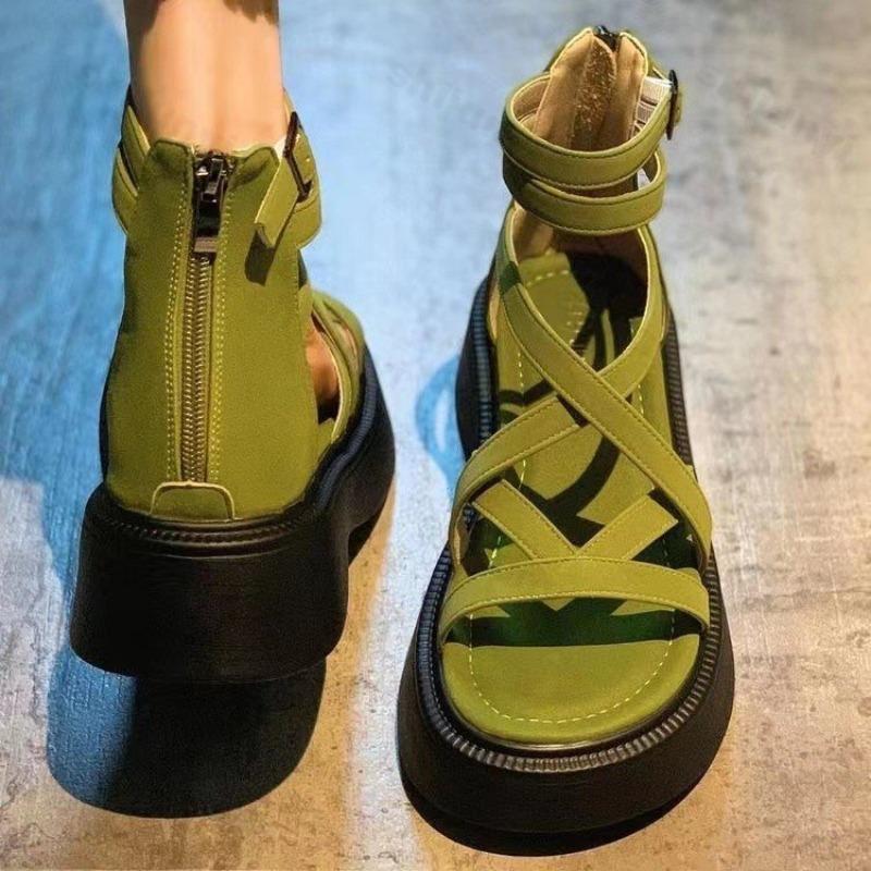 Summer Women Sandals Women's New Hollow Open Toe Shoes Fashion Casual Sandals Female Designer 2026 Platform Flat Roman Shoes