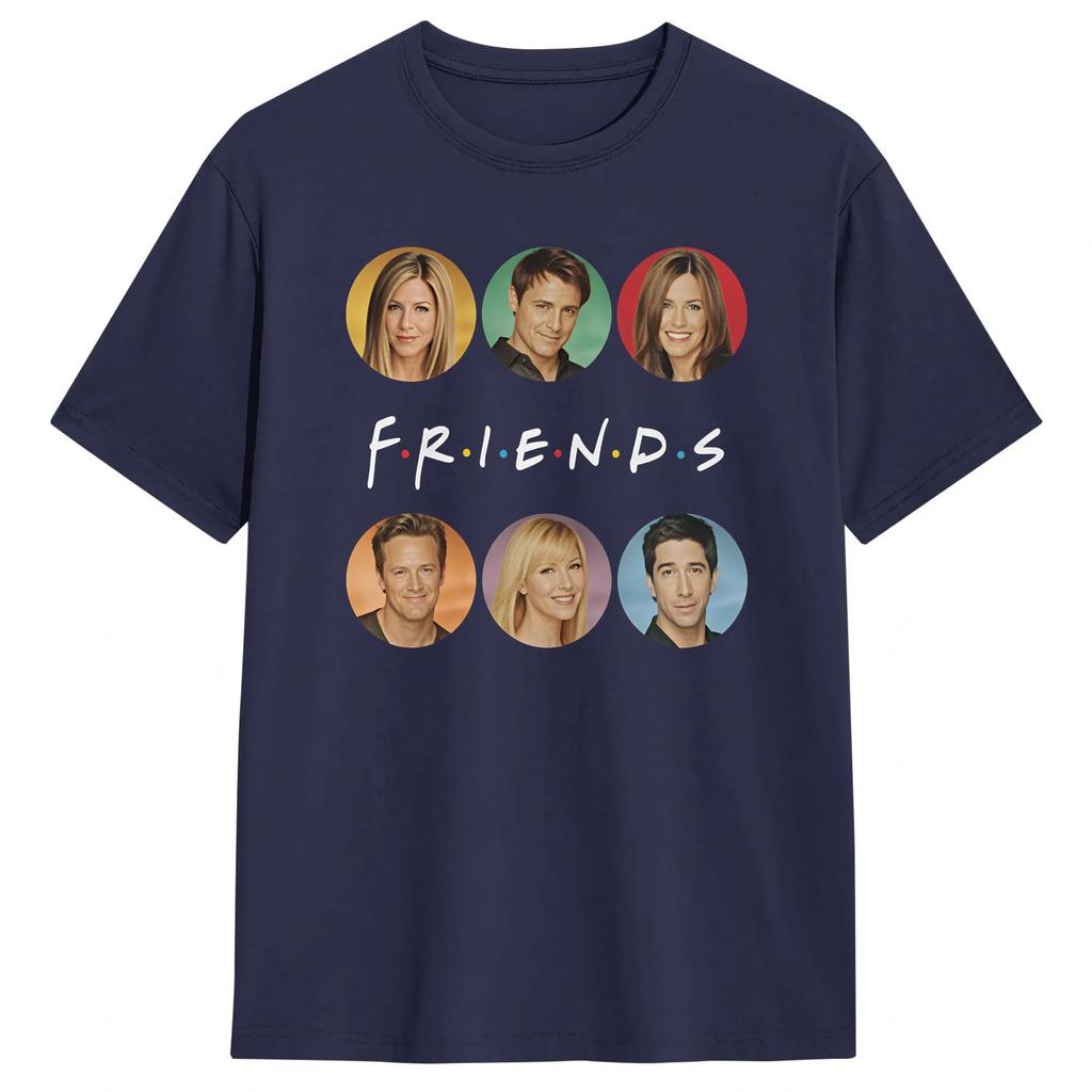 Casual TShirt Summer Friends Tv Show Hip Hop T Shirts 100 Cotton Tee Shirt For Unisexs Y2k Basic Pattern Short Sleeve Clothes