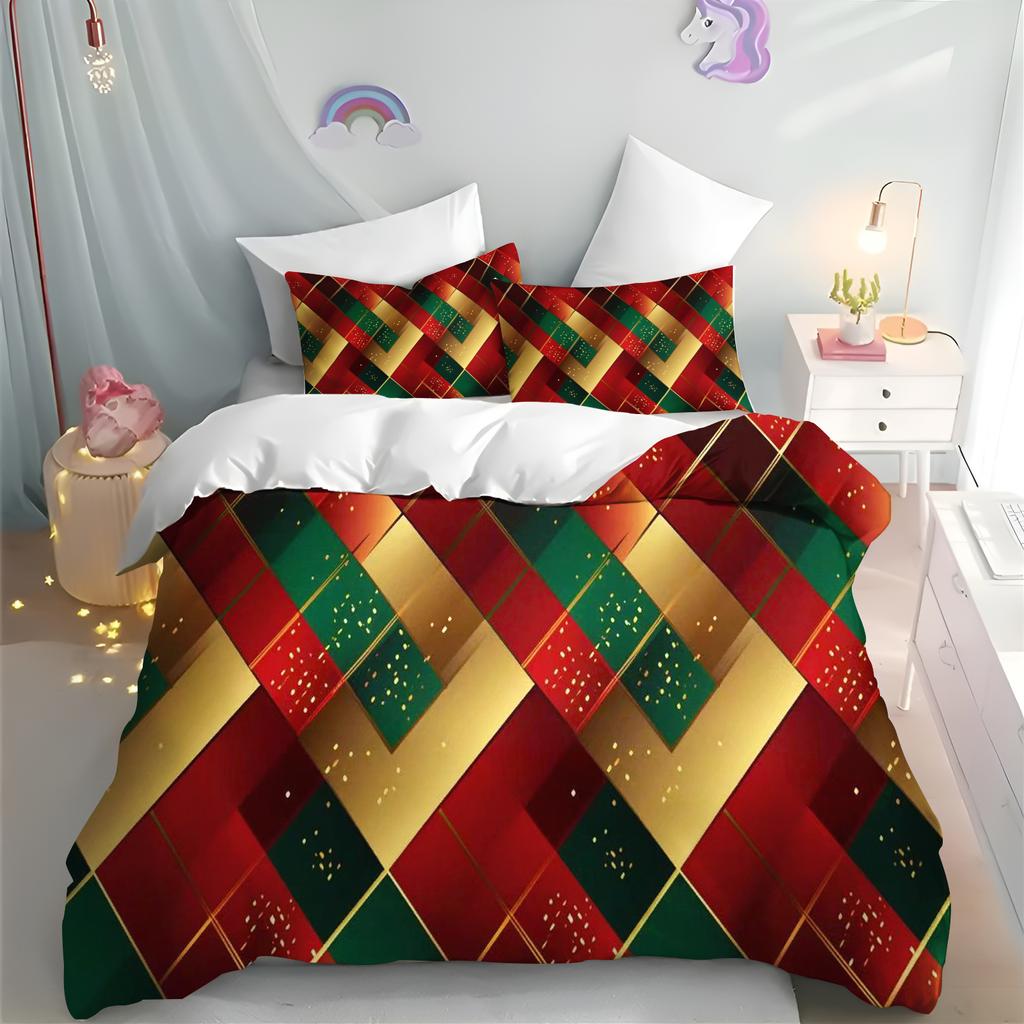Merry Christmas Cover Quilt Cartoon Duvet Printing Home Breathable Children's Bedding Custom Made Set Kingreathable Bedding