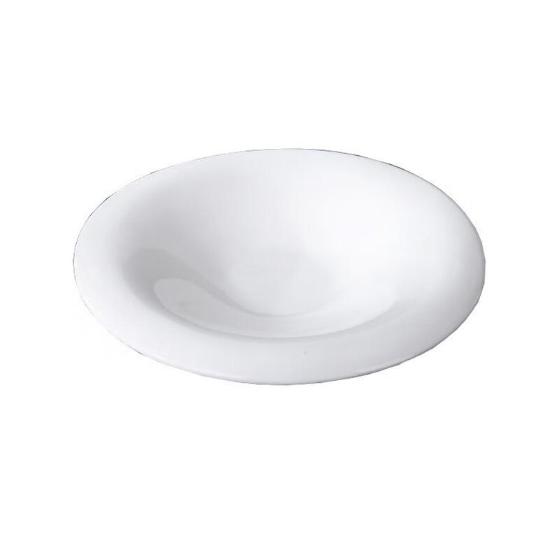 ZISIZ 10-inch White Porcelain Dinner Bowls (2-Pack)