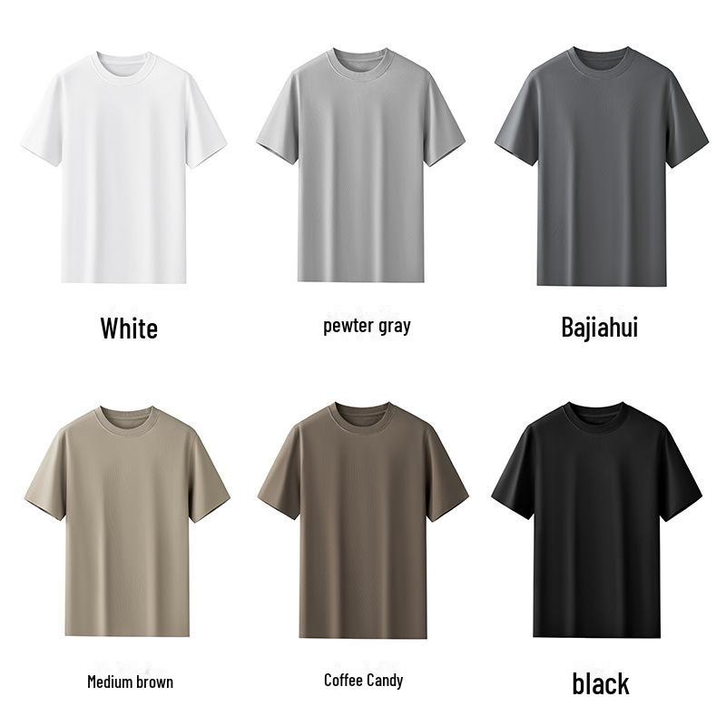 Herren-Kurzarm-T-Shirt aus hochwertiger, 300 g schwerer Baumwolle für Frühling und Sommer