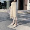 Double Knit Lace Mid Length Skirt for Women Autumn and Winter Solid Paired with a Sweater for a High A-line Skirt Female Tops