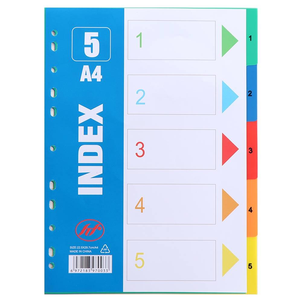 A4 5/10/12/20/31 Seiten Farbiger PP Ordner Zahlen Register Trennblatt 11 Löcher Archivdateien Farbe Notizbuch Bürobedarf