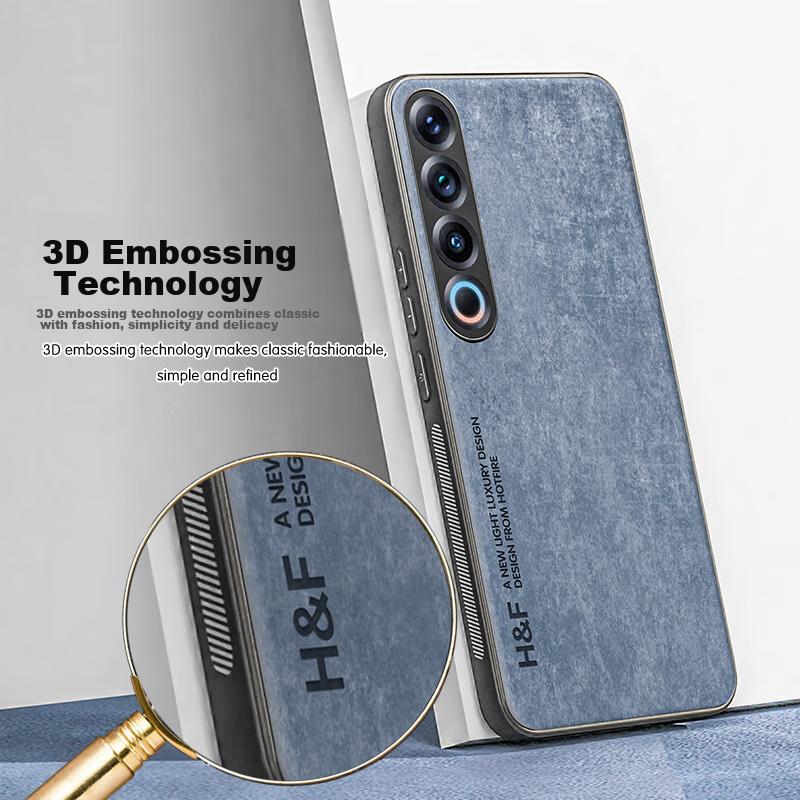 Phone Case for Meizu 21 Pro, Meizu 21 Pro Protective Cover, Upgraded Skin-Like Matte Lens Full Protection, Personalized Silicone Case - Coral Blue