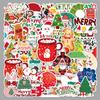 50 Christmas Graffiti Stickers: Personalized Cartoon Decorations for Suitcases, Water Bottles, and Phones