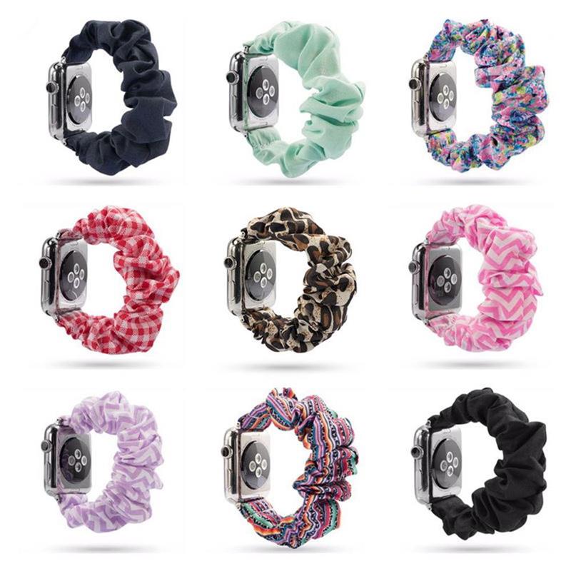 Scrunchie Strap for apple watch band 44mm 40mm 45mm 41mm 38mm 42mm 49mm correa bracelet iwatch series 4 5 6 3 SE 7 8 9 ultra 2