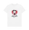 PREMIUM OFFICIAL Betty Boop Betty Boop Heart White T-Shirt