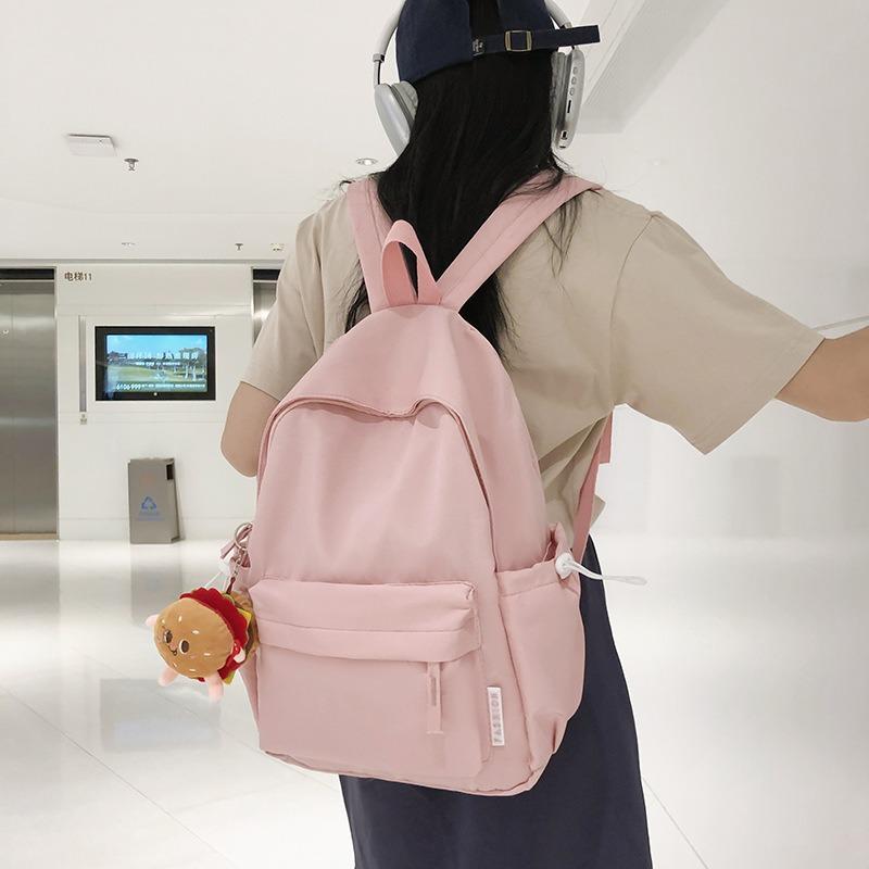 Student schoolbag summer new candy color simple backpack junior high school fashion large capacity backpack