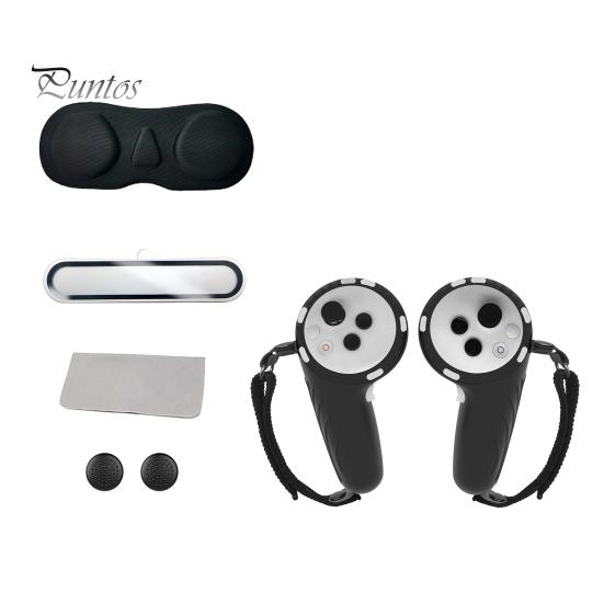 

Силиконовый защитный чехол для контроллера с противоскользящей рукояткой и защитой линз VR-гарнитуры Защитные аксессуары для PICO 4 Ultra чёрный