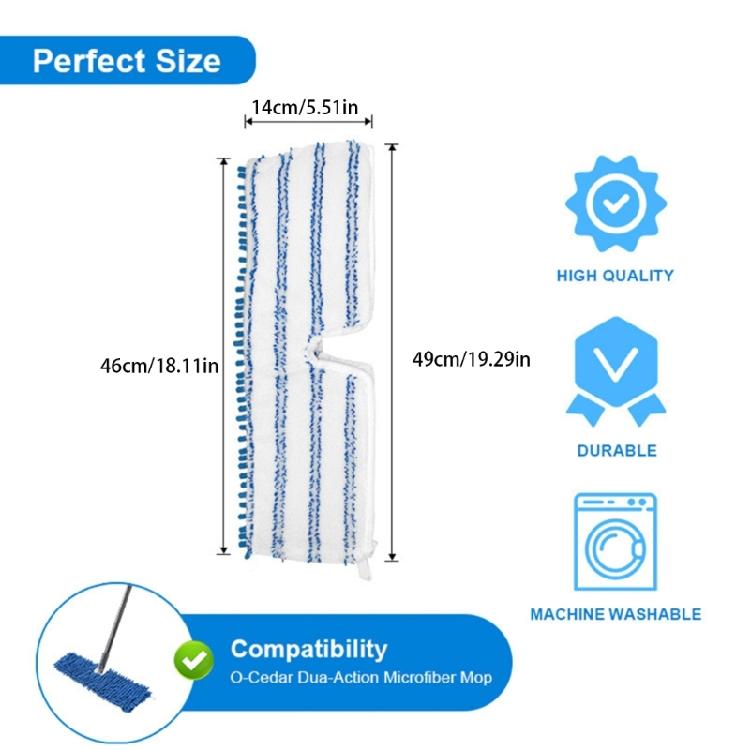 Easy to Clean Flat Mop Pads 2/4PCS Replaceable Microfiber Pads