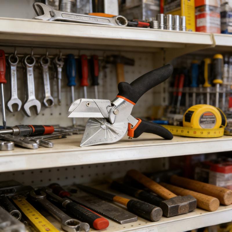 Winkelschere 45-120 Grad Gehrungsschneider Handschere Multifunktionale PVC PE Kunststoffrohr Schere für Hausarbeit Heimdekoration Sanitär