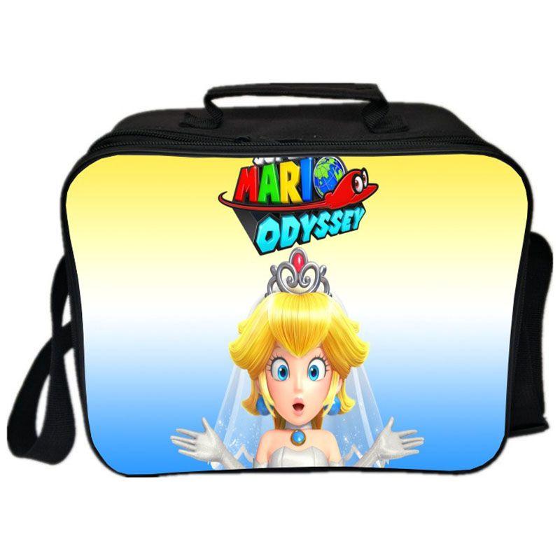 Mario Insulated Lunch Bag With Adjustable Shoulder Strap And Large Capacity Design