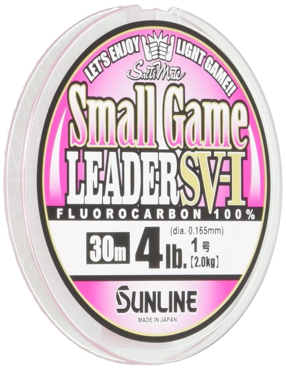 SUNLINE Saltimate Small Game Leader Fluorocarbon 30m 4lb Magical Pink SV-I #1 (2kg)